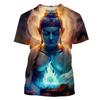 T-Shirts 3D Buddha Shakyamuni Printing T Shirt For Men Round Neck Short Sleeve Kid Cool Buddhist Faith Tops Harajuku Clothes Tee
