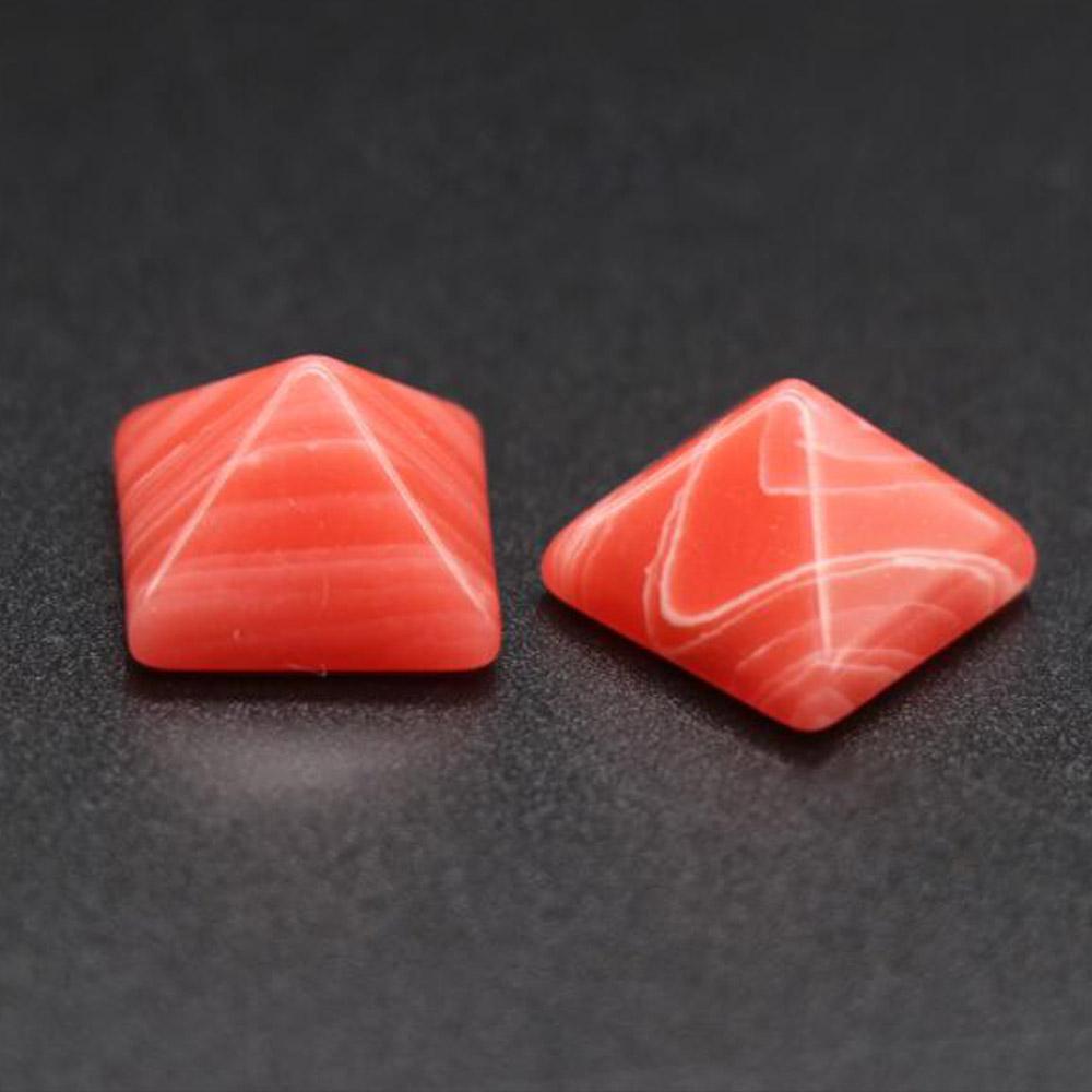 Белый кристалл голубой точки нефрита натуральный камень лечебный лечебный камень мини-орнамент пирамидальный узор