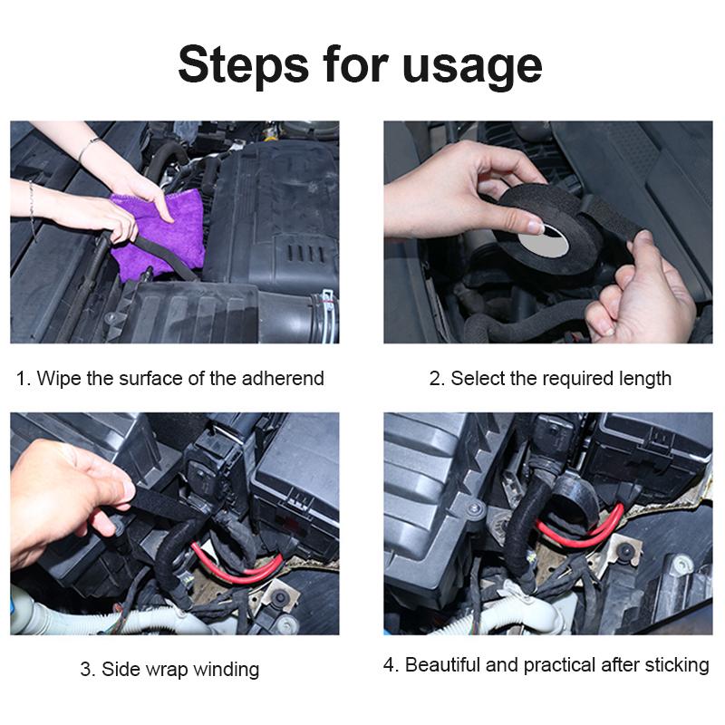 Heat-Resistant Tape for Car Engine Noise Reduction Car Sticker for Door Engine Trunk Window Dustproof Sticker Car Accessories