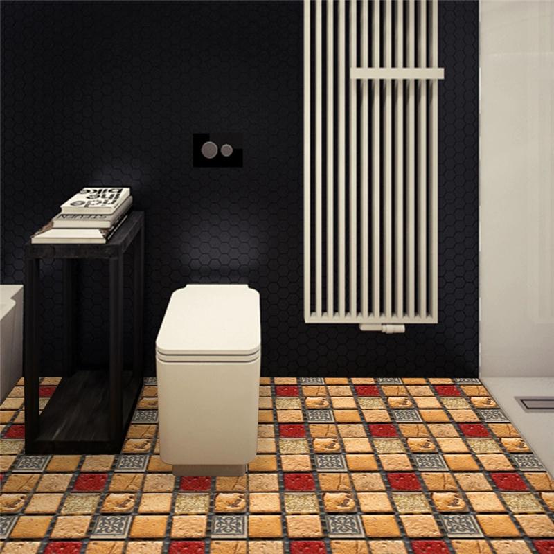 10см*10см/10шт 3D Мозаичная Самоклеящаяся Плитка Толстые Водонепроницаемые Обои Наклейки на Пол Сделай Сам Дом Кухня Ванная Декор