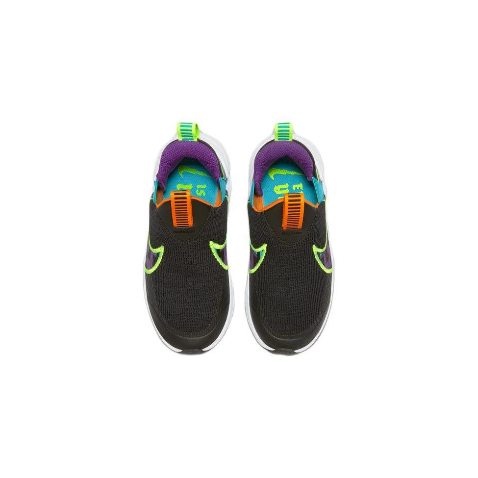 Nike Flex Plus 2 Next Nature SE PS Black Nebula Blue Детские кроссовки Dream-Purple Fluorescent-Yellow FB2355-001