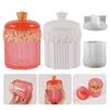 Flower Stripe Container Silicone Molds Crystal Epoxy Resin Mold DIY Jewelry Storage Jar Plaster Mold DIY Crafts Tool