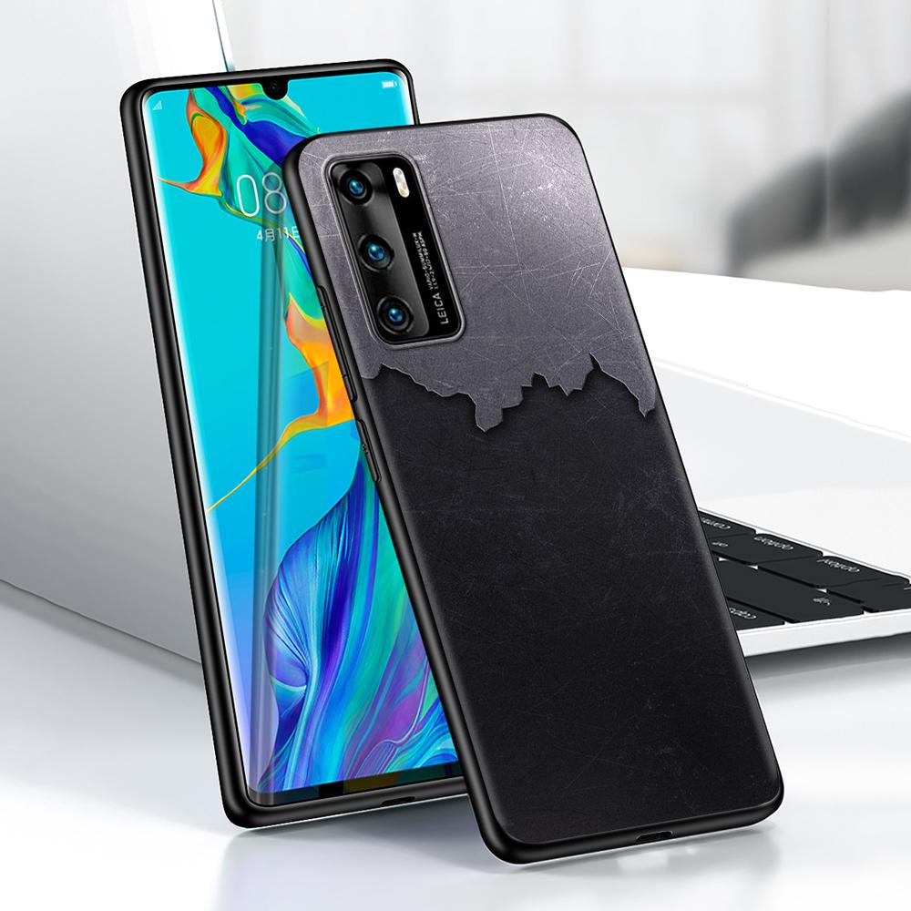 Sports Car Carbon Fibre Case for Huawei P30 P Smart Z P40 Lite E P20 Y6 Y7 Y9 Honor 8X Play 9A 50 20 Pro Black Soft Phone Cover