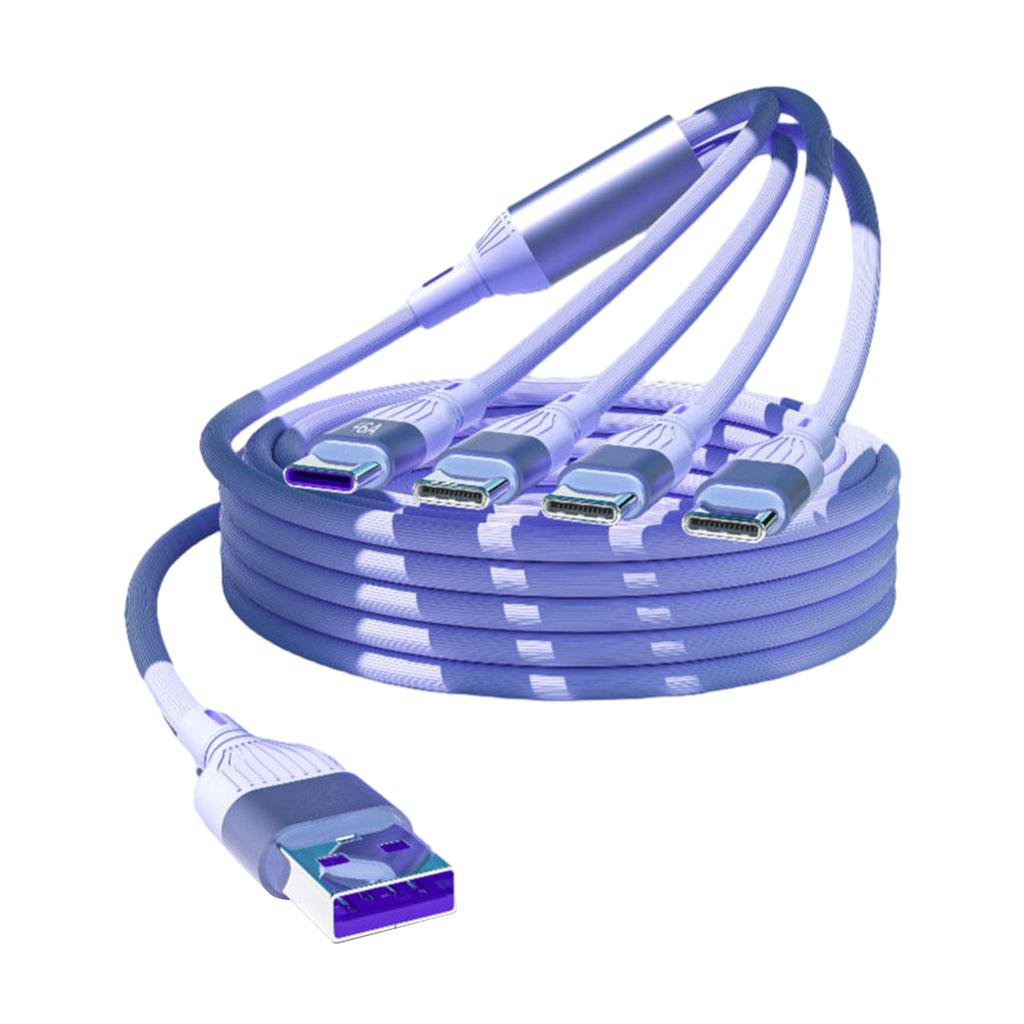 USB Type A Male to 4 Type C Male Splitter Cable USB Multi Charge Cable Connector для телефона High Speed