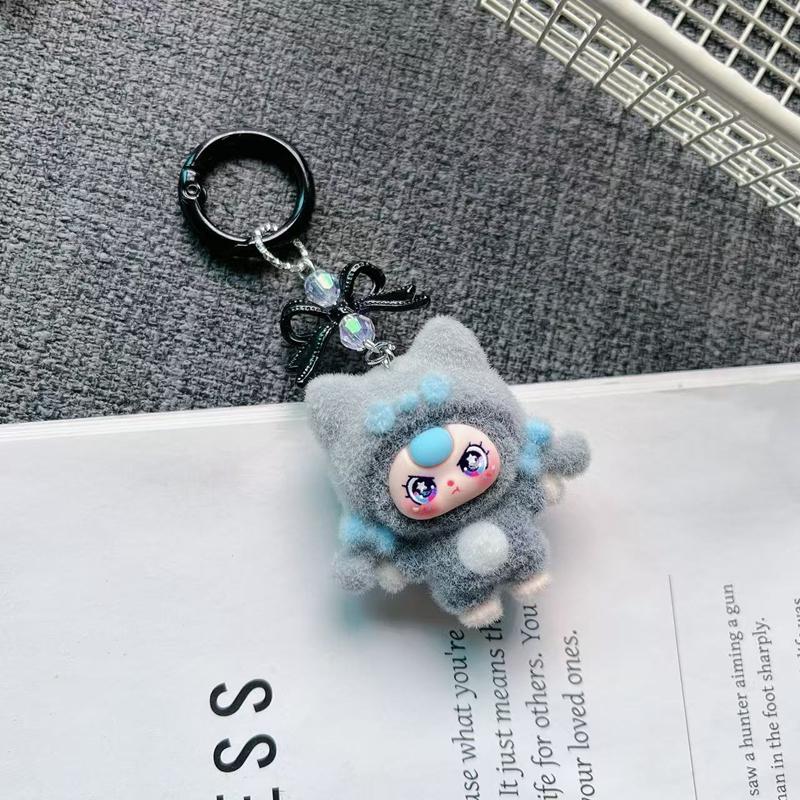 Cute Plush Keychains Party Gifts Kawaii Keychain Phone Chain New Year Xmas Party Favors Gift Baby Face Cute Aesthetic Keychain