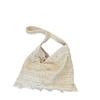 Summer Leisure Vacation Shoulder Bag Fairy Lace Canvas Bag Large Capacity Tote Bag Hollow Beach Bag
