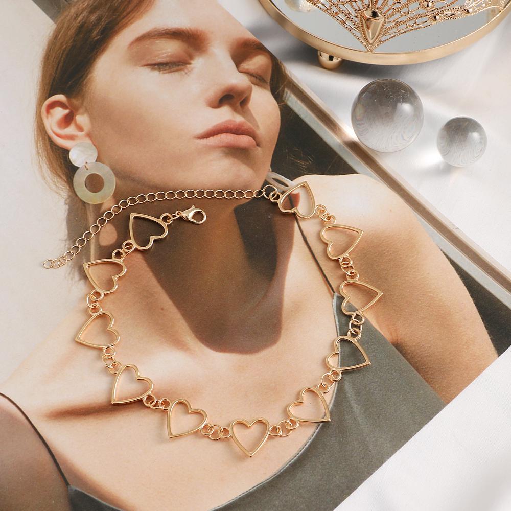 Полое ожерелье любви для пожилых людей, нишевое дизайнерское ожерелье, темперамент, простой модный ювелирный подарок