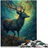 Puzzle Deer Floral 300 Pieces Jigsaw Puzzles Teenagers and Children Puzzles Difficult and ChallengeWD3111
