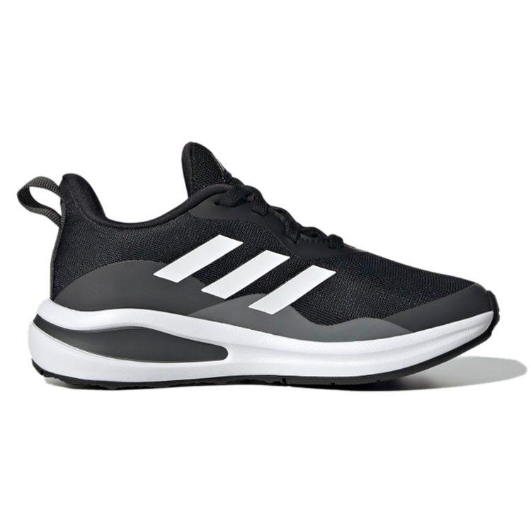 adidas FortaRun J Lace Беговые K Износостойкие Дышащие Низкие Спортивные Повседневные Кроссовки Черно-Белые Детские GY7597