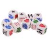 10 шт. 6-гранных кубиков D6 для вечеринки, настольной игры, кубики, королева, валет, игральные карты, игральные кости
