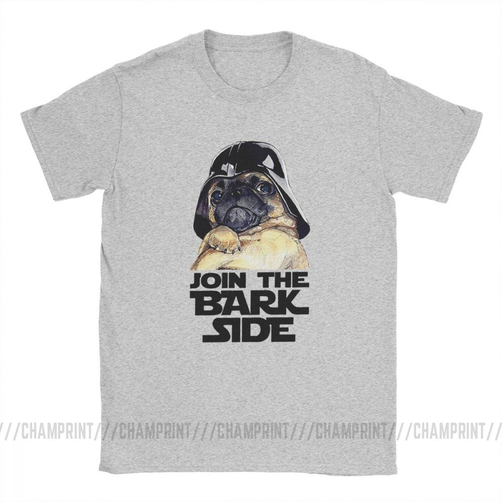 Join The Bark Side Pug Lover Funny T Shirt For Men Dog Puppy Short Sleeve Clothes