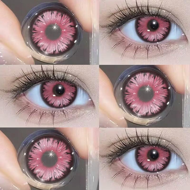 Eyeshare Косплей Цветные Контактные Линзы 1 пара Розовые Фиолетовые Линзы Аниме Ролевая Игра Макияж Глаз Мягкие Линзы Модная Косметика