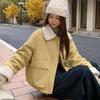 Korean Lambswool Turn-Down Collar Women's Parka Coat - Winter 2024 Casual Loose Fit, Thick, Trendy
