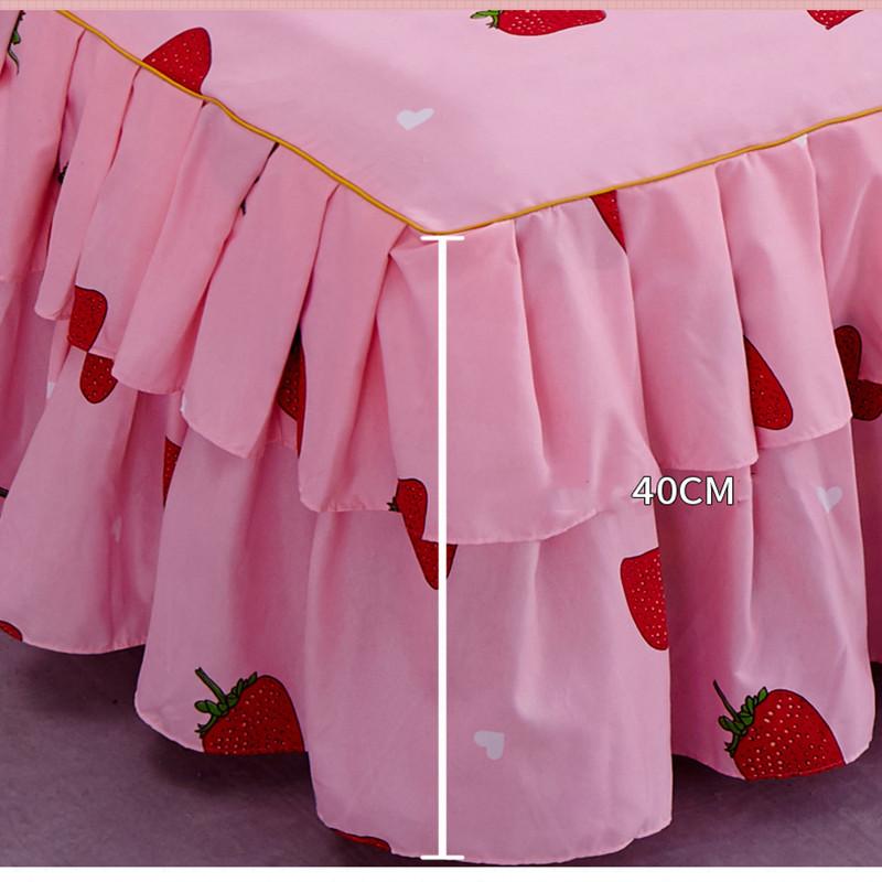 Двойная кружевная юбка-кровать colcha de cama queen с растительным принтом, покрывало на кровать, одинарная/королева/королевский размер, простыня, юбка(Наволочку нужно заказать)