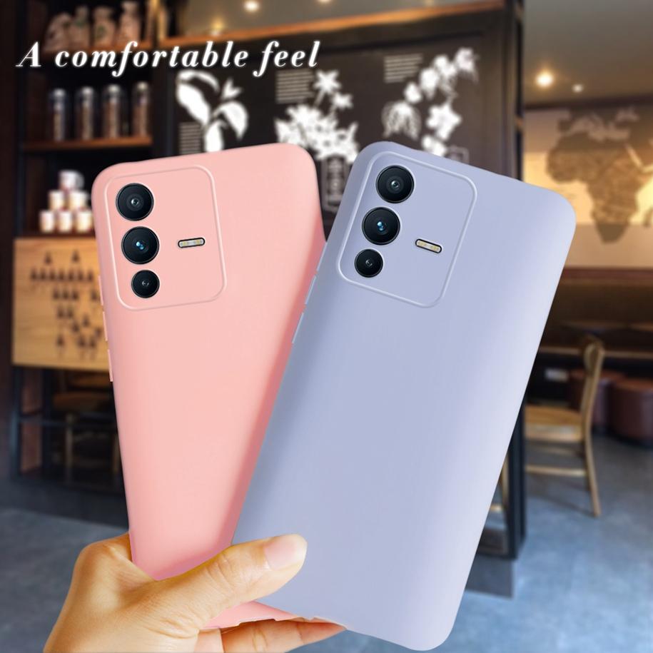 Для чехла на телефон Vivo V23 5G V2130 Чехол Милый Конфетный Цвет Тонкий ТПУ Funda Для Vivo V23 Pro V2132 V 23 S 12 Pro Защитный Чехол Сумка
