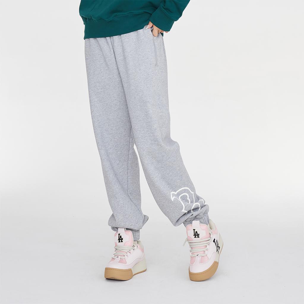 New MLB Knitted Sweatpants Unisex Light Gray 3APTB0834-43MGS