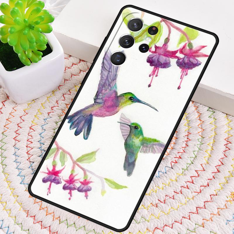 Мягкий силиконовый чехол для телефона с колибри для Samsung Galaxy note 10 pro S26 S25 S24 S23 S22 S21 Plus S25Ultra Чехол