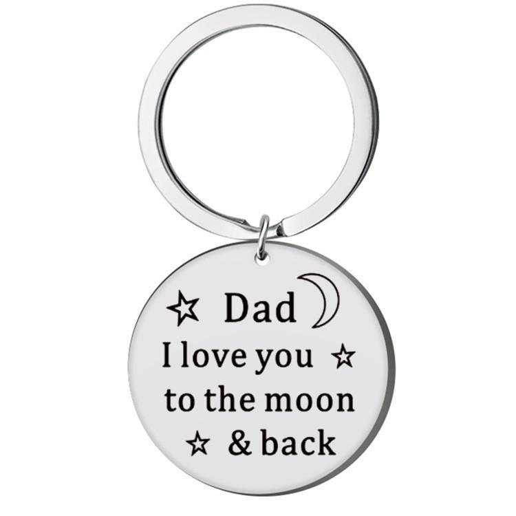 Прочный брелок из нержавеющей стали с надписью «Я люблю тебя, папа, мама», продуманный подарок для семьи и друзей