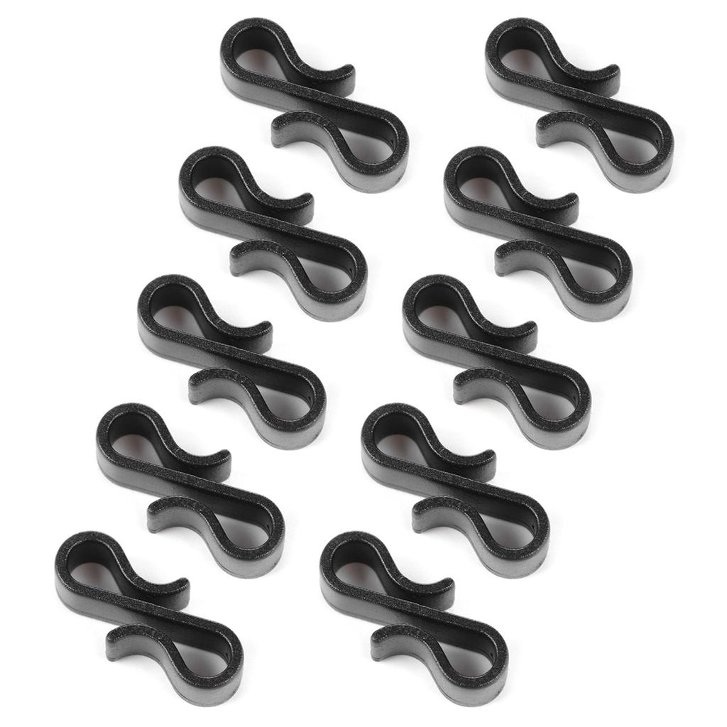 10/50Pcs Outdoor Gutter Hooks Plastic Reusable S Hooks Outdoor Light Clips Wedding Christmas Tree Home Decoration Hooks