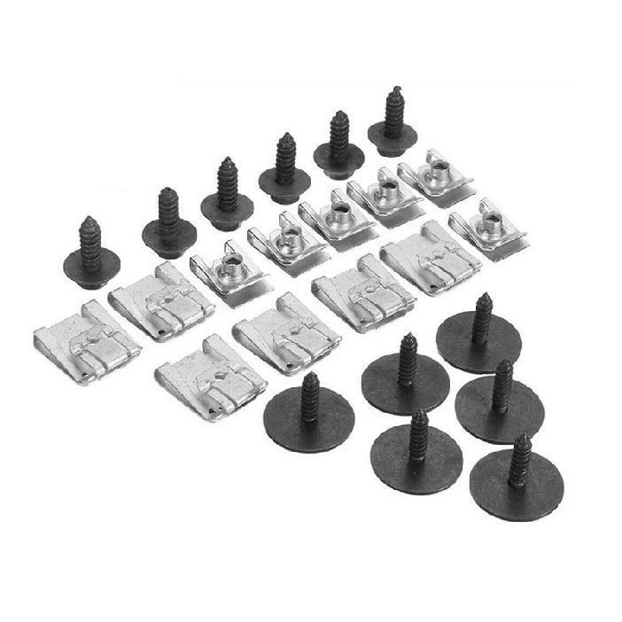 24Pcs Car Engine Undertray Fixing Clips Screws for Mercedes-Benz E-Class C-Class W203 W204 W211 Under Cover Rivet Fasteners