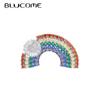 Cute Anime Rainbow Brooches for Women Men Suit Lapel Hijiab Pins