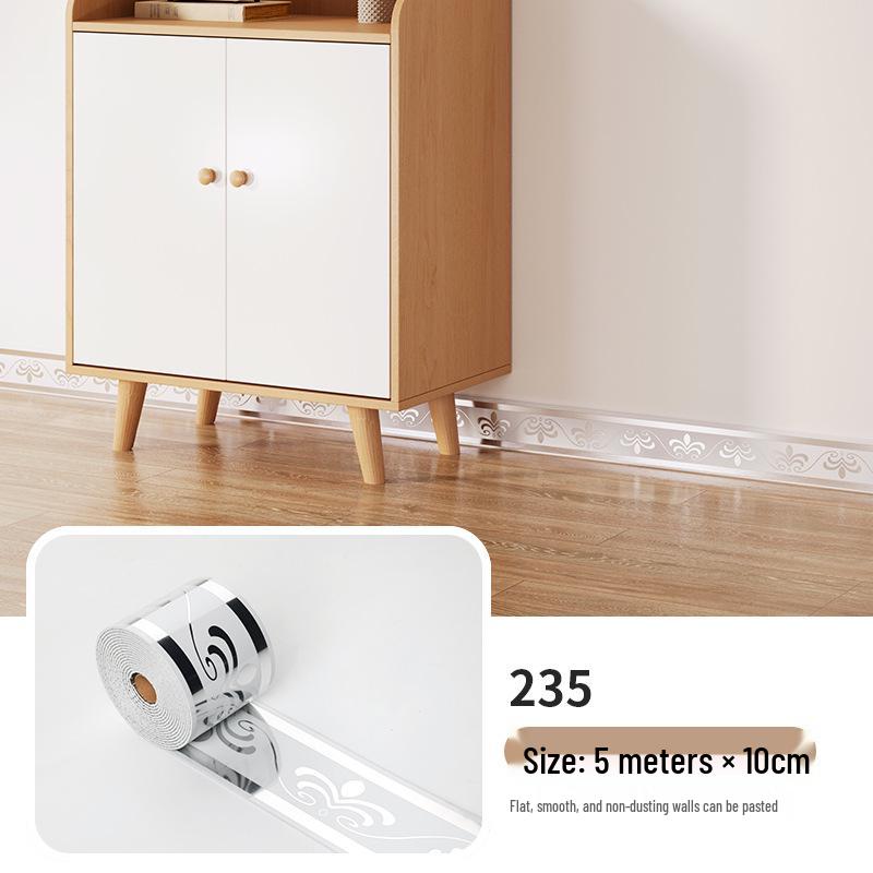 Самоклеящийся рулон настенных стикеров 10 см x 5 м: Плиточный плинтус и угловое оформление