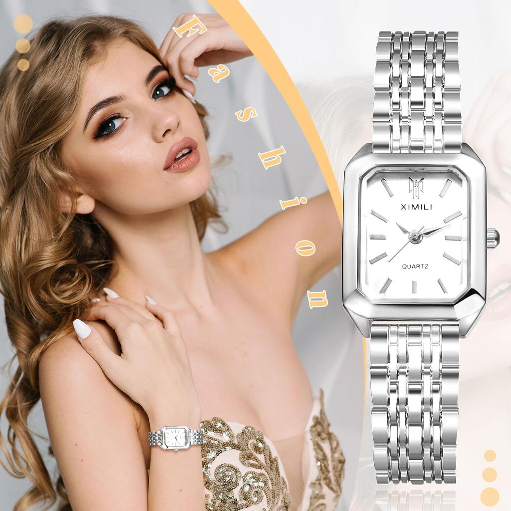 Simple Cute Silver Analog Accessories Day Gift for Her Women's Watch Display, Waterproof, Stylish, Quartz, Leisure, Business, Fashion, - Birthday,