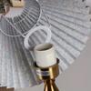 1PC Floral Pleated Lamp Shade Bedroom Pleated Cone Light Cover Elegant Lamp Cover Floor Lamps Fabric Cover Table