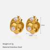 Ins Style Stainless Steel Earrings 18K Gold Plated Titanium Trendy Jewelry Men Women