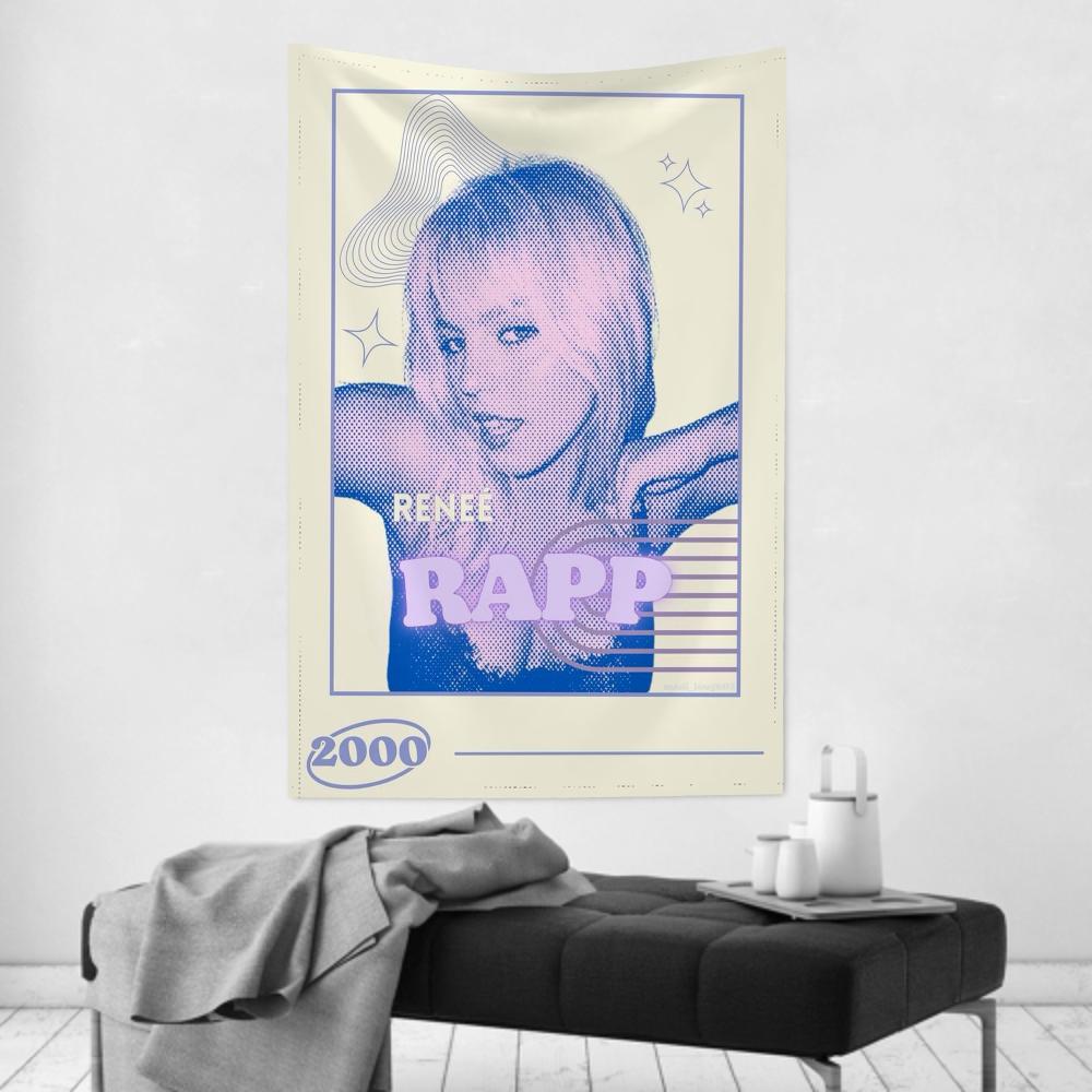 Music Albums Renee Singer RRapp Tapestry Room Decor Wall Cloth Party Hanging Background Room Decor Baby Room