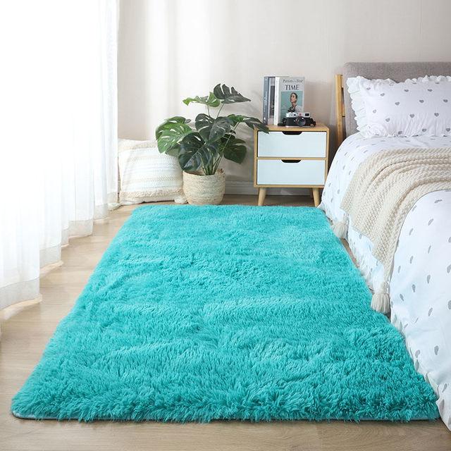 Розовый ковер для украшения комнаты, современный напольное покрытие для гостиной, коврики для зала, спальни, пушистый мягкий коврик для гостиной, волосатые нескользящие большие коврики