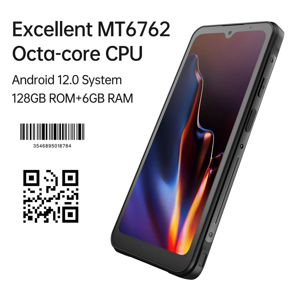 Ручной КПК для Android 12 Терминал КПК Сканер штрих-кодов 1D 2D QR Поддержка 2 3 4G Двухдиапазонный WiFi Bluetooth с NFC