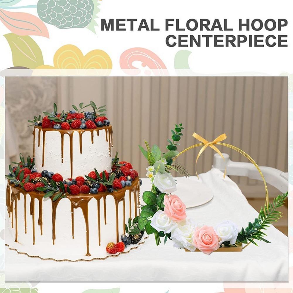 2 шт. металлическая проволочная рамка для венка деревянная основа металлический цветочный обруч с подставкой цветочные цветочные кольца макраме своими руками поделки гирлянда для весенней свадебной вечеринки декор