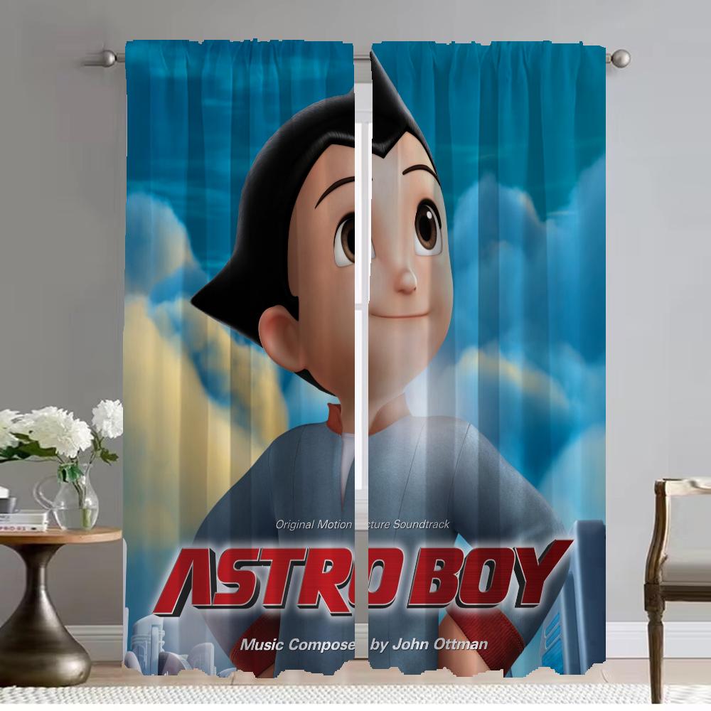 Плотные шторы для комнаты, 2 панели, шторы Astro Boy для спальни, шторы для домашнего интерьера, перегородки, украшения на Хэллоуин