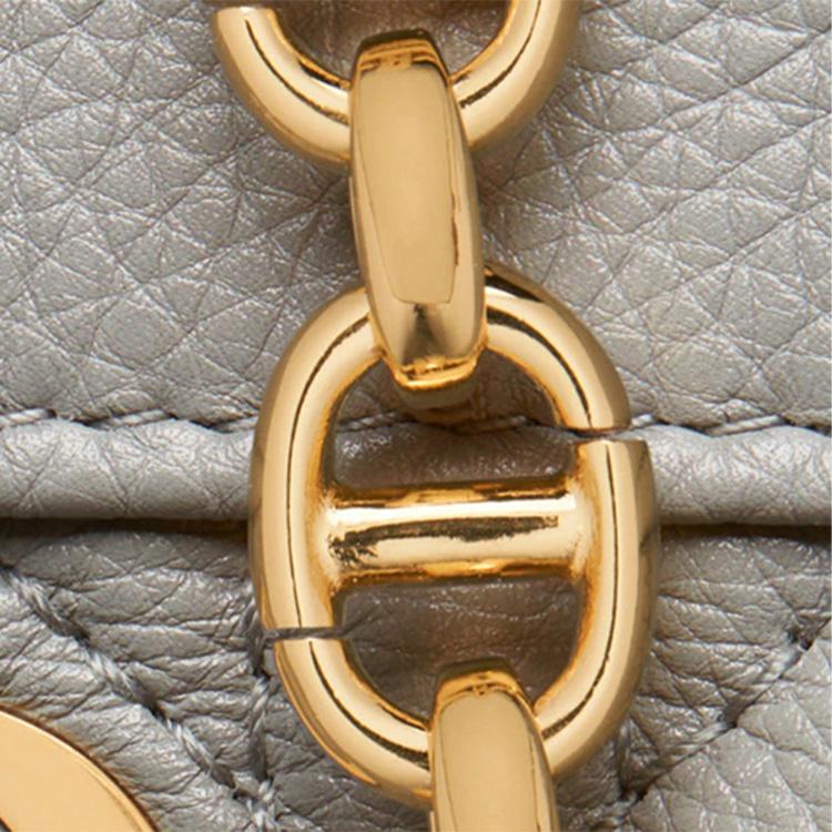 Dior Клатч Caro с клетчатым узором и металлической цепочкой из мягкой коровьей кожи, сумка через плечо, женские сумки, серый S5106UWHC-M41G
