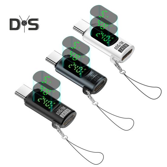 Светодиодный дисплей PD 240 Вт USB 4.0 80 Гбит/с Type C - Type C OTG адаптер Передача данных 80 Гбит/с Видео 8K@60 Гц Поддержка OTG Кабель для быстрой зарядки для планшетов и телефонов
