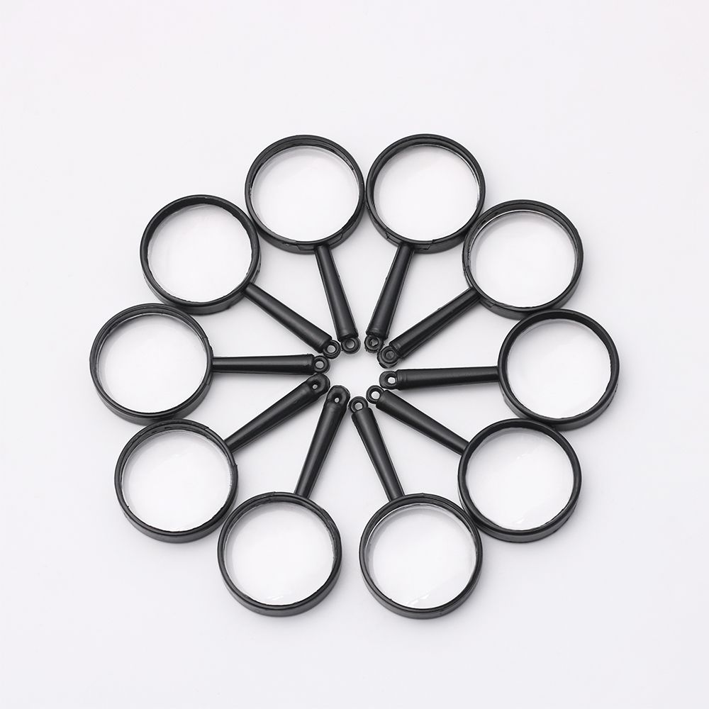 Plastic 25mm Insect viewer Hand Held Magnifier  5X Magnifying Jewelry Loupe Reading Glass Lens