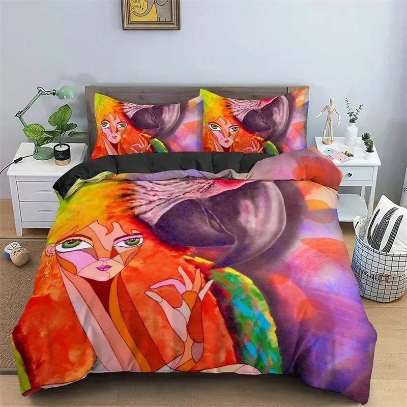 Abstract Human Face Mystic Artwork Graffiti 3D Duvet Cover Bedding Set Comforter Linen Pillowcases Home Decor Single Double Twin