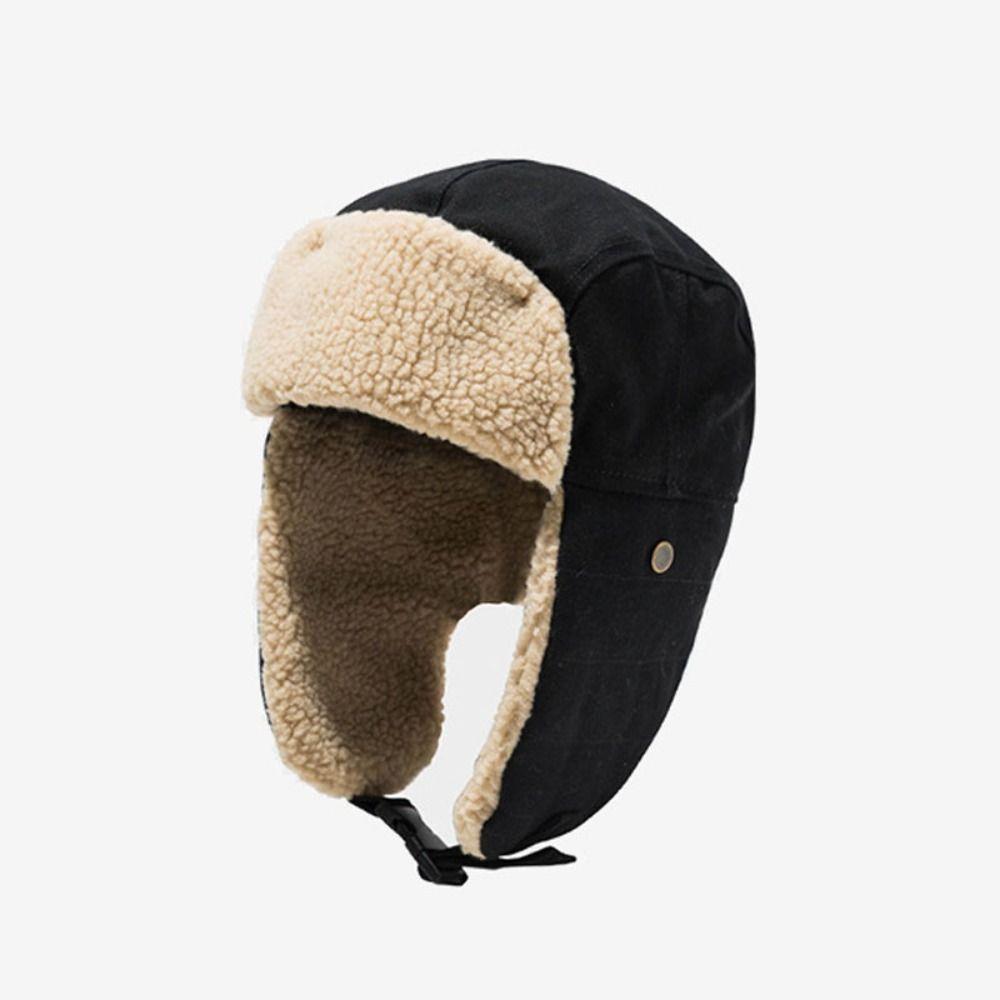 Thickened OutdoorsThick Balaclava Ear Protection Warm Snow Cap Winter Bomber Hats for Men Women