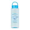 Sanrio Clear Bottle with Cinnamoroll Body and Saturated Polyester Silicone Direct Drinking Cold Water Product 065765 Handle, Design, Lid Resin,