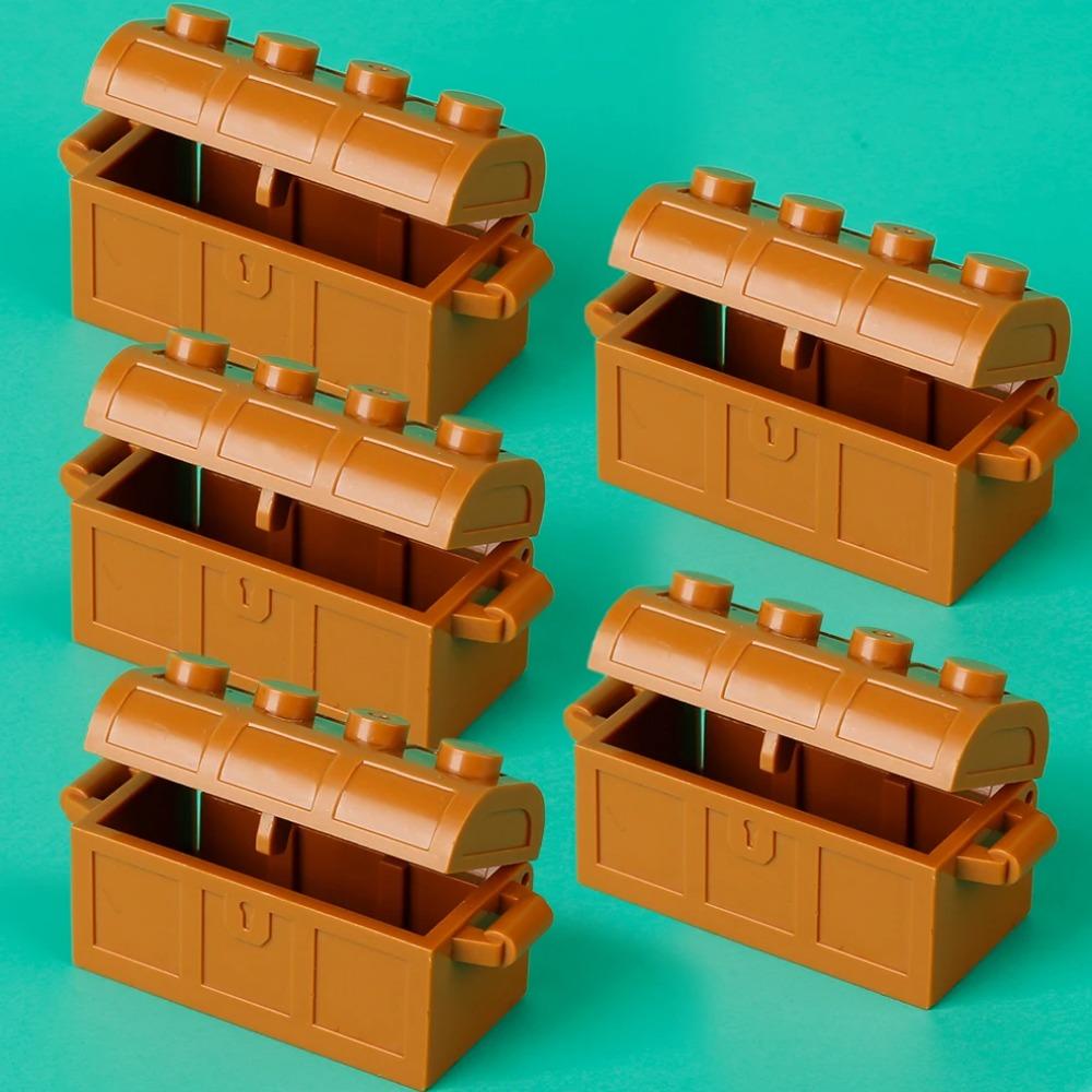 MOC Precious Deposits Building Blocks Treasure Pirate Map Gold Ore Silver Brick Box Diamond Bricks Toys Gift