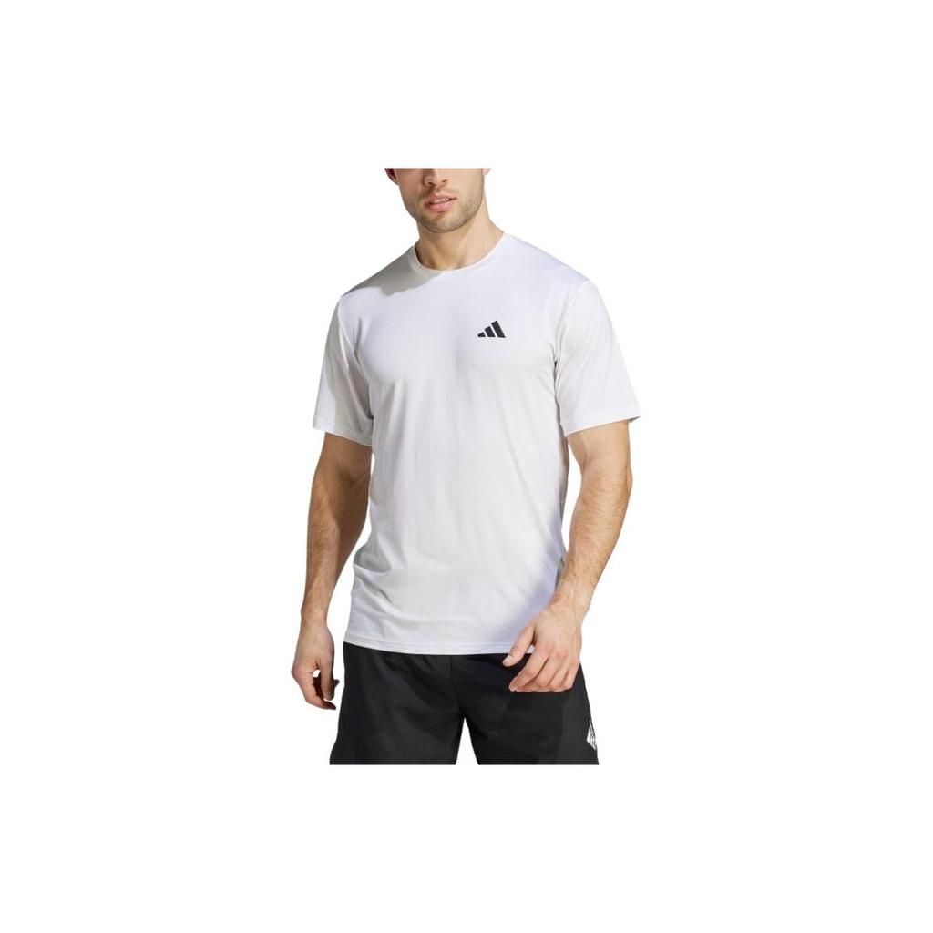 Adidas Футболка Essentials Train мягкая, сухая, удобная, дышащая, с коротким рукавом, мужские топы, белые, черные IJ7020