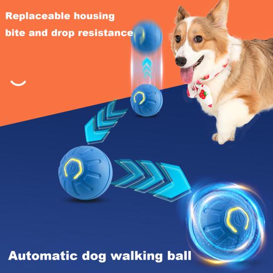 Интерактивная игрушка для собак Мяч для маленьких и средних собак, активируется движением, автоматическая, интеллектуальная