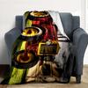 Vintage Tractor Flannel Blanket Throw Blanket Soft Warm Sofa Bed Camping Home Decor Unique Christmas Gift C9266