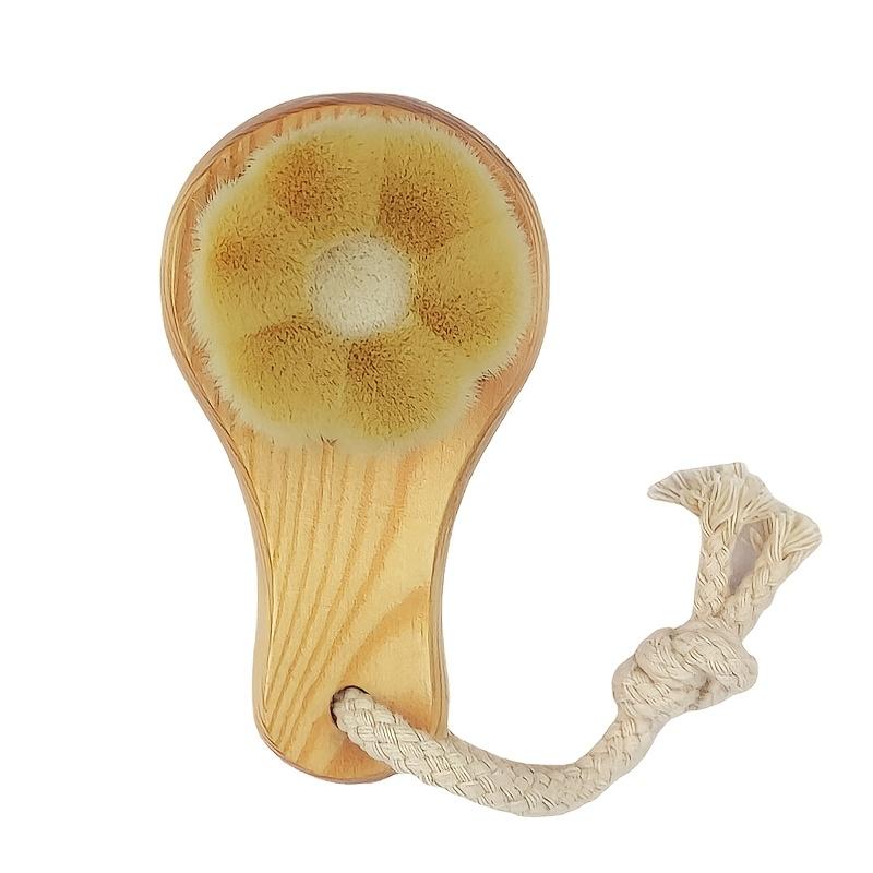 1PC Single Plum Blossom-shaped Wooden Handle Face Brush, Manual Cleansing Brush, Soft Hair Removal Blackhead Remover, Pore Cleaning Tool Brush