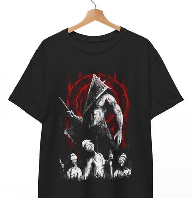 PYRAMID HEAD Silent Hill 2 ФУТБОЛКА JAMES ТИШИНА Ужасы Аниме, Унисекс Футболка Унисекс Футболка