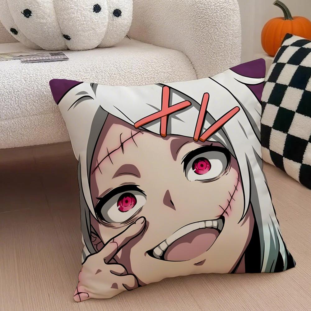 Grim Haunting Tragic Anime TTokyo Ghoul Cushion Cover Throw Pillow Cover Hidden Button Durable Polyester Chair Cushion