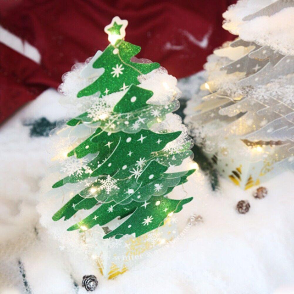 3D-карта, блестящая Рождественская елка, мини-настольный стол для дома, праздничные украшения Navidad, елочные рождественские подарки на Новый год, украшение для вечеринки