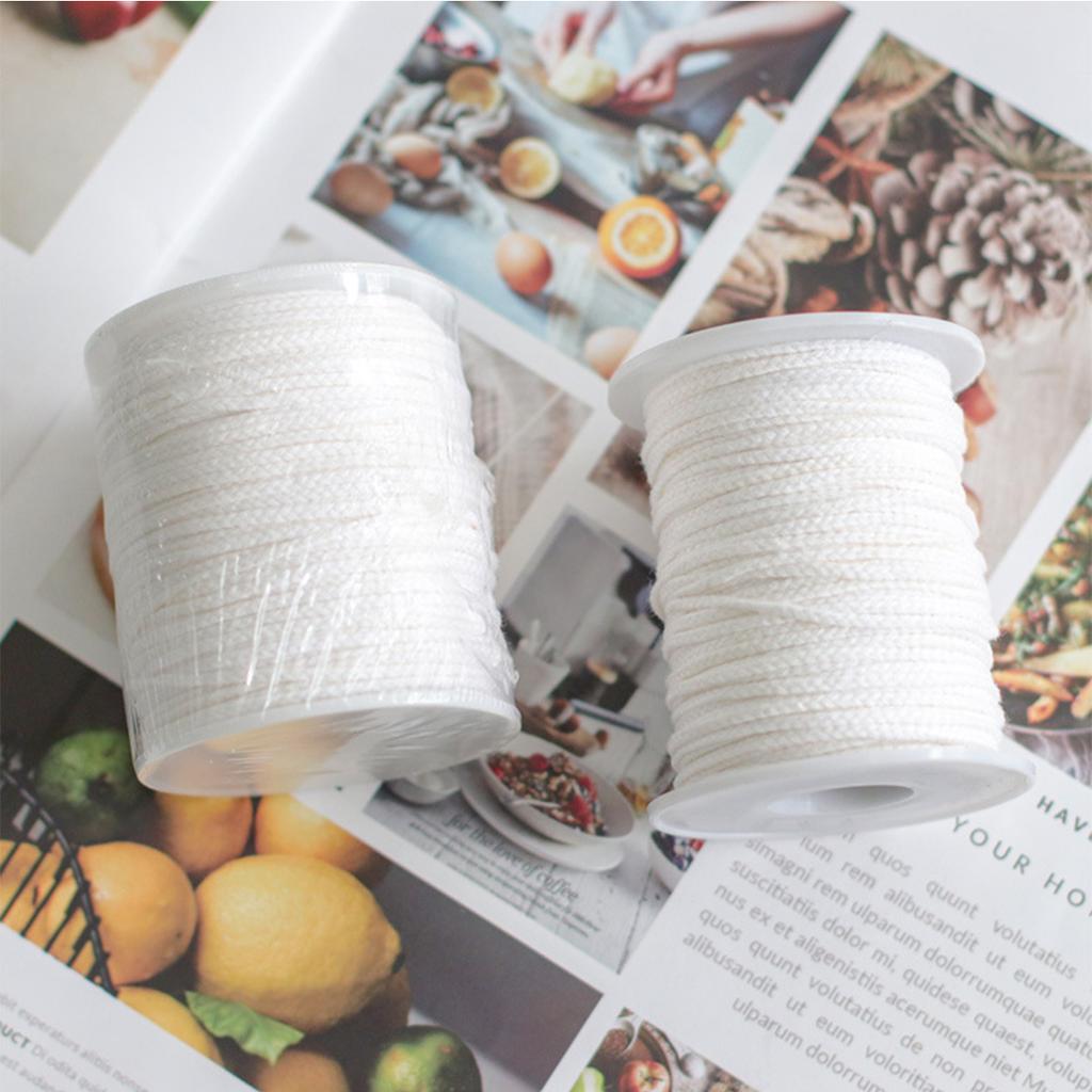 61 метр/рулон белый фитиль для свечей хлопковая катушка для плетеного фитиля свечи своими руками материал для изготовления свечей бездымный воск чистый хлопковый сердечник