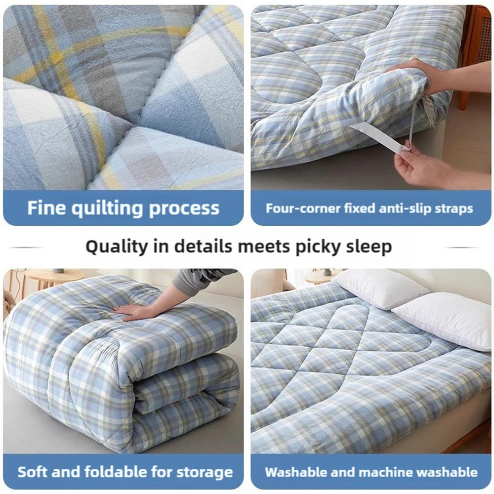 100% Cotton Tatami Folding Mattress Single Double Twin Size Four Seasons Bed Topper Mat Comfortable Bedroom Furniture